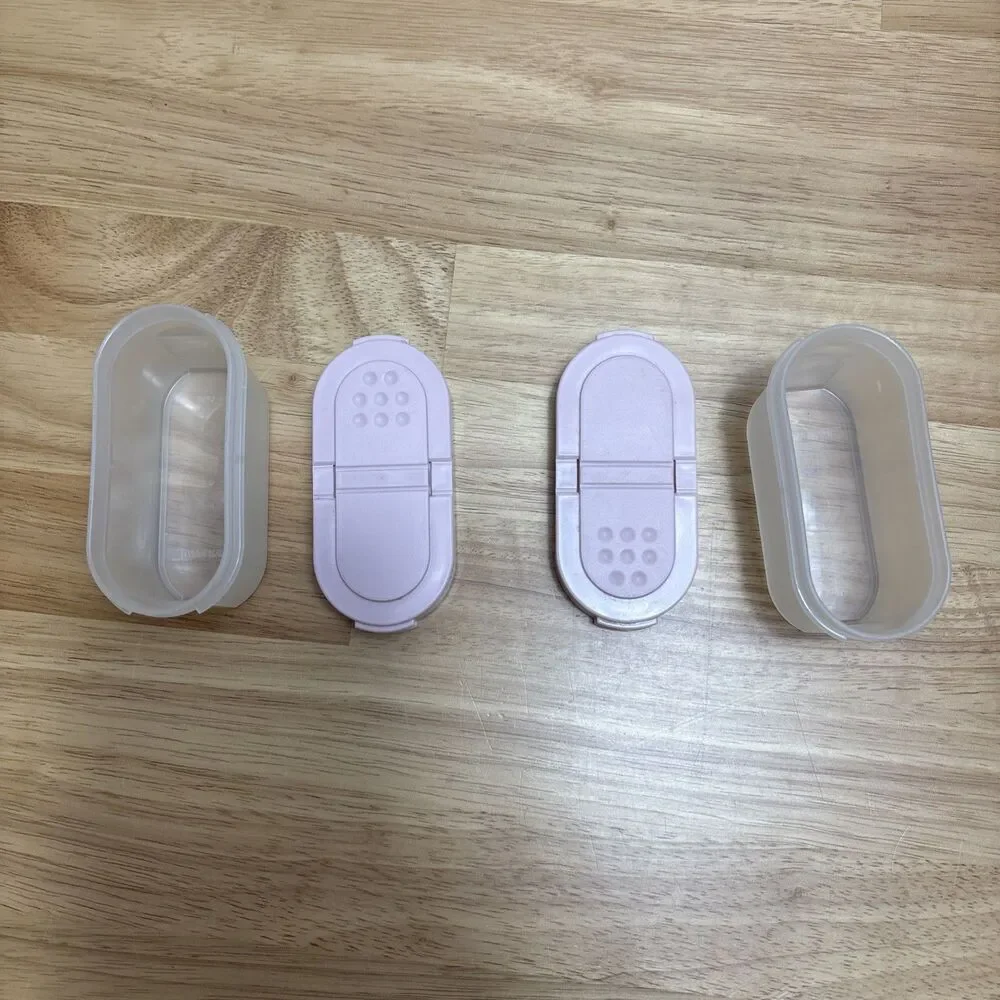 Tupperware Modular Mate Spice Container 1843-19 Pink Lid Set Of 2